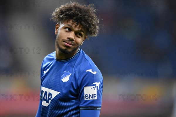 Georginio Rutter TSG 1899 Hoffenheim winks to fans in the South Stand