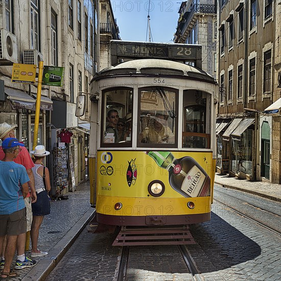 Yellow tram