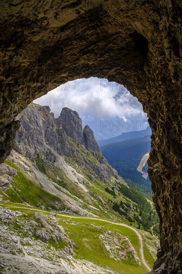 View from the rock tunnel