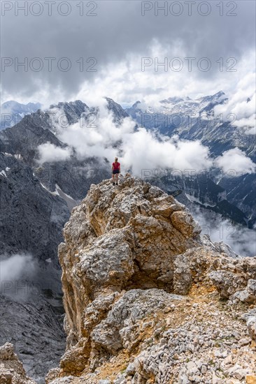 Hiker on a rock