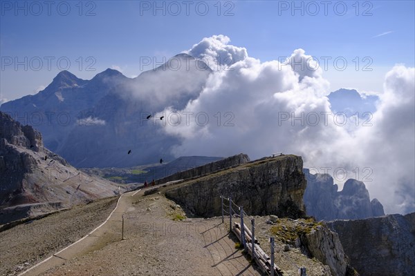 Clouds at the summit of Lagazuoi