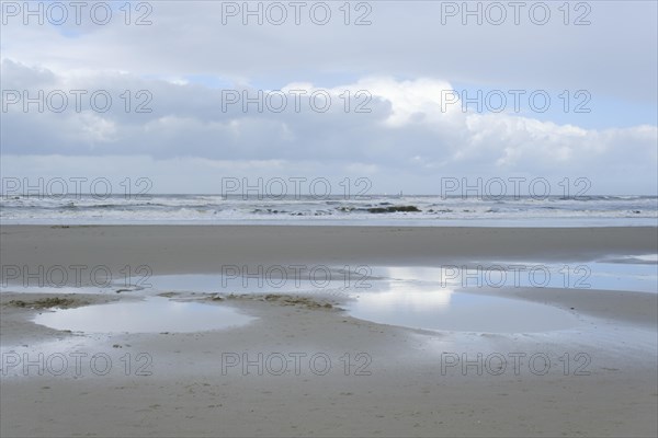 Low tide on the North Sea coast