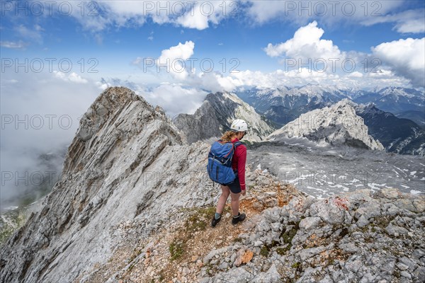 Hiker at the Wettersteingrad