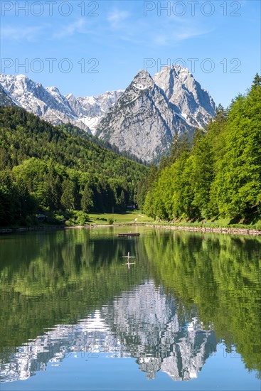 Mountains reflected in the lake