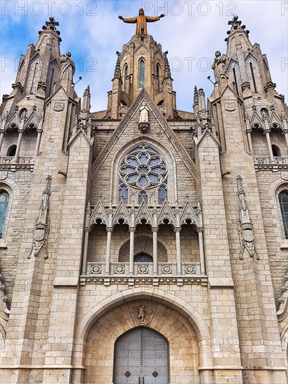 Sagrat Cor Church with statue of Christ