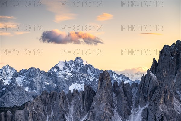 Cadini di Misurina with snowy peaks