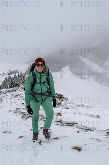 Hiker in the snow
