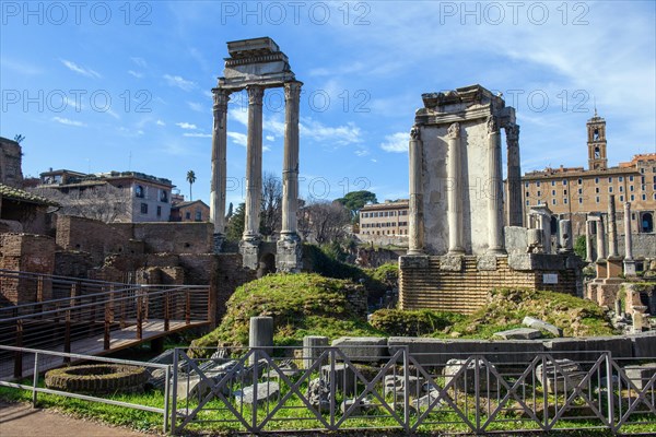 Partial reconstruction of left columns of temple of Dioscuri