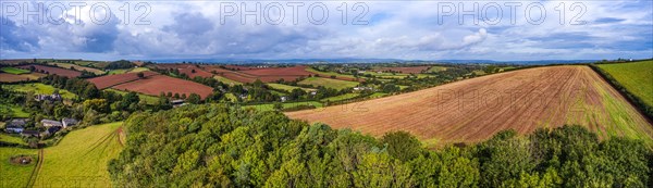 Fields and Meadows over Torbay from a drone