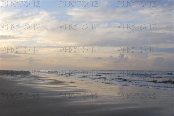 North Sea coast in the evening light