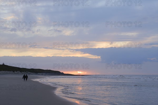 Evening mood on the North Sea coast