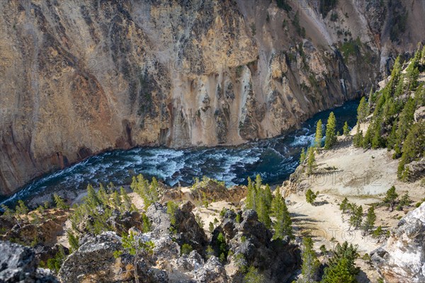 View of river in a canyon