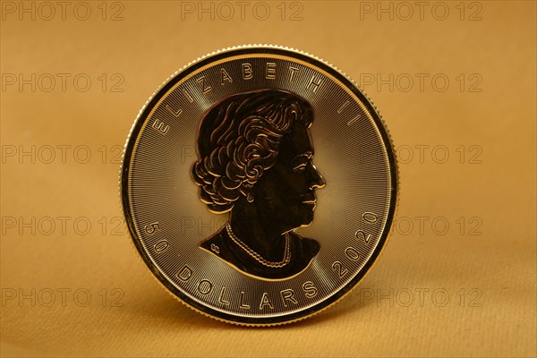 Physical Gold Coin 1 oz Gold Maple Leaf Obverse Queen Elizabeth II