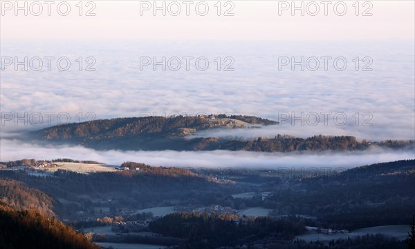 The Hochberg rises out of the autumnal sea of fog