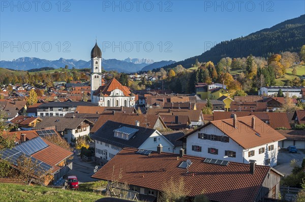 View of Nesselwang with St