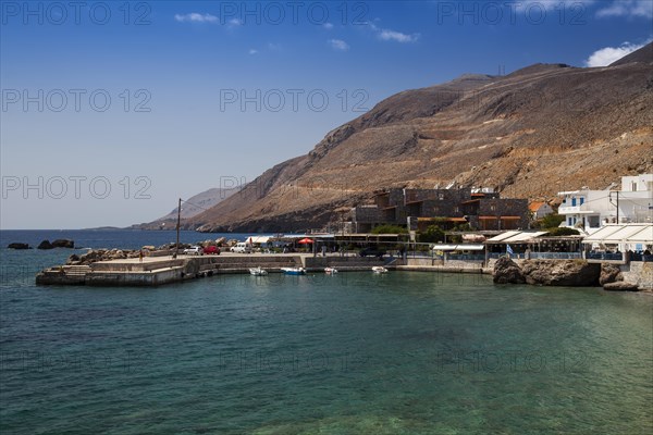 Village and harbor on the coast