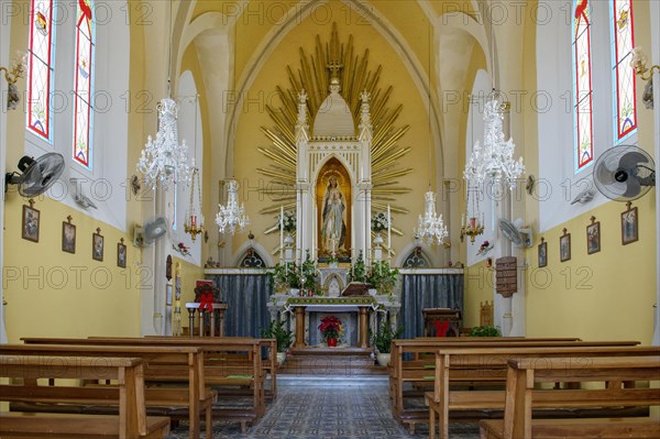Interior Nave of Sanctuary Church of Our Lady of Lourdes