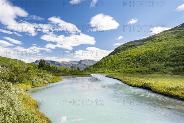 Gievdanjohka glacier river in Steindalen glacier valley