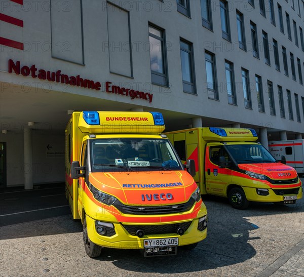 Berlin Fire Brigade ambulance at the Charite emergency room