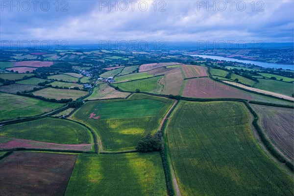 Villages and Fields over Labrador Bay and River Teign