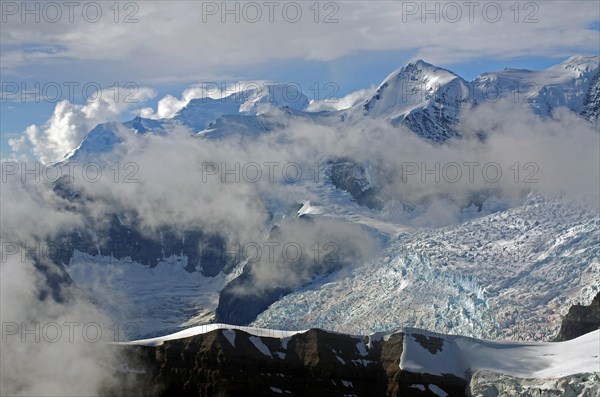 Snow-capped mountains and glaciers