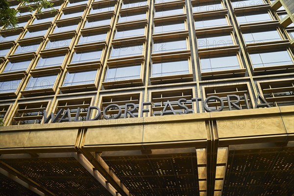 Waldorf Astoria facade with lettering