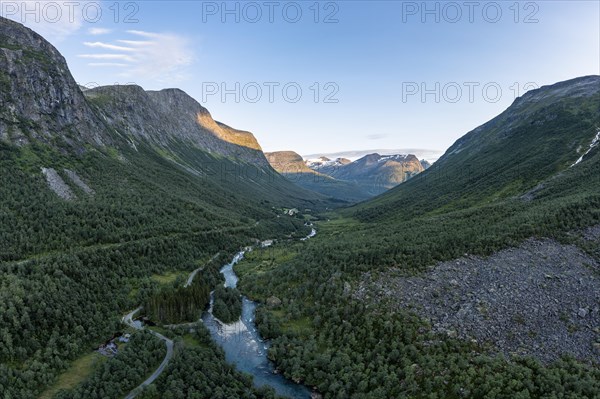 View of Valldalen valley and Reinheimen National Park