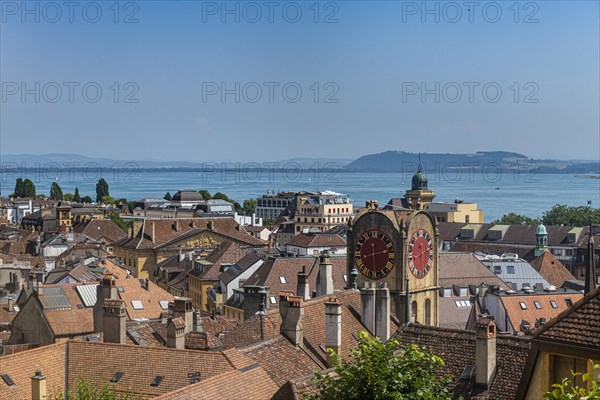 Overlook over Neuchatel and lake Neuchatel