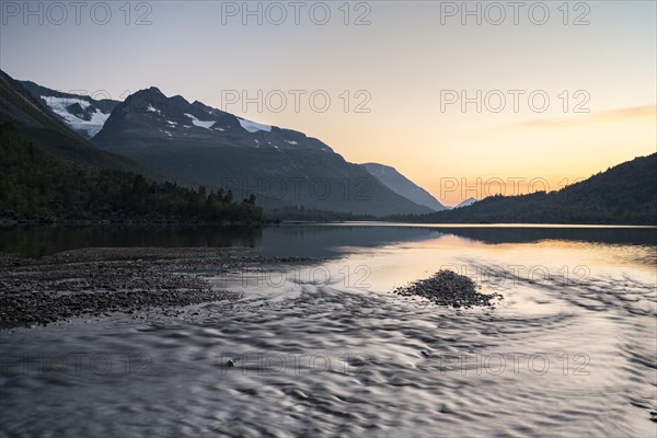 Lake Innerdalsvatna in the evening mood