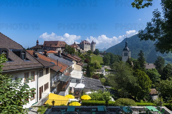 Medieval town in the Gruyere castle