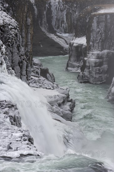 Hvita River at Gullfoss Waterfall