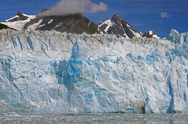 Glacier front and mountains