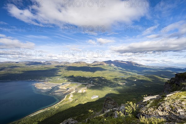 View from Falsnestinden into Lyngenfjord