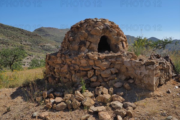 Oven made of natural stone