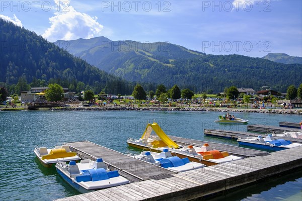 Bathing beach with boat rental