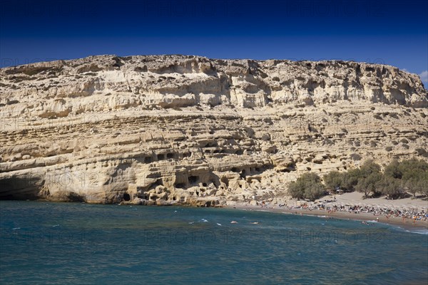 Historic cave dwellings near Matala