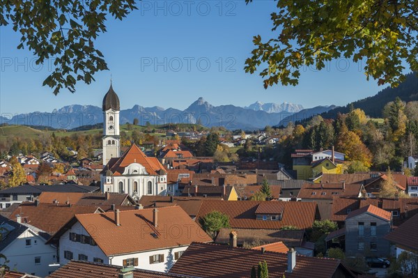 View of Nesselwang with St