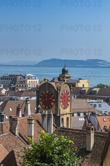 Overlook over Neuchatel and lake Neuchatel