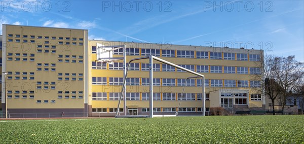 Pankow school with schoolyard and sports field