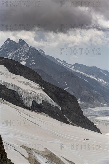 Overlook over the Aletsch Glacier from the Jungfraujoch