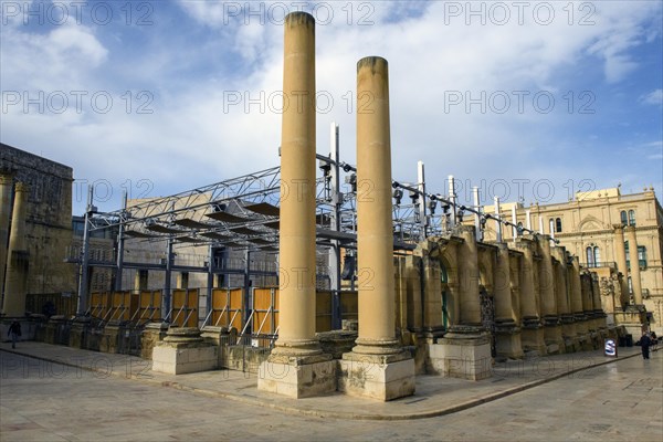 Ruin of former opera house destroyed in World War II Royal Opera House of Valletta