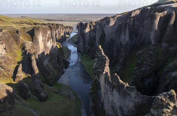 Aerial view of Fjaorargljufur Canyon