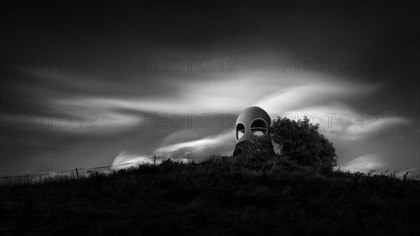 Black and white photo of a long exposure of Hutberg