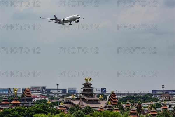 Aircraft Thai Airways Airbus A300-600 over Ammata Lanta Resort