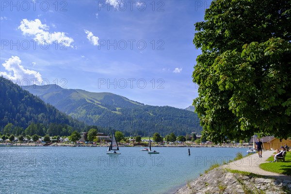 Bathing beach with boat rental