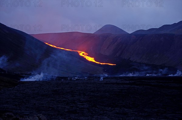 Glowing lava