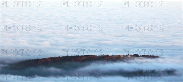The Hochberg rises out of the autumnal sea of fog