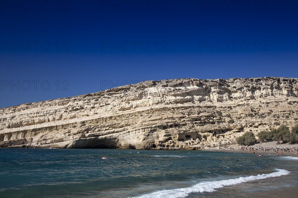 Historic cave dwellings near Matala