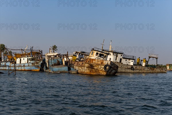 Rusty from the gulf war broken ships