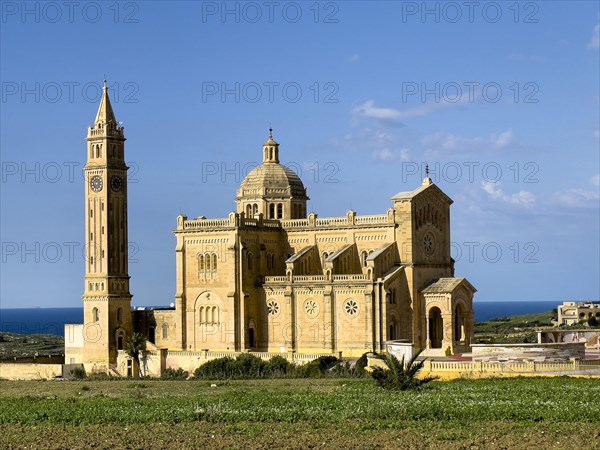 Sanctuary National Shrine Basilica Madonna ta' Pinu in neo-Romanesque style